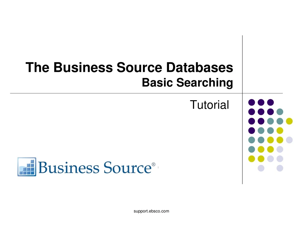 the business source databases basic searching