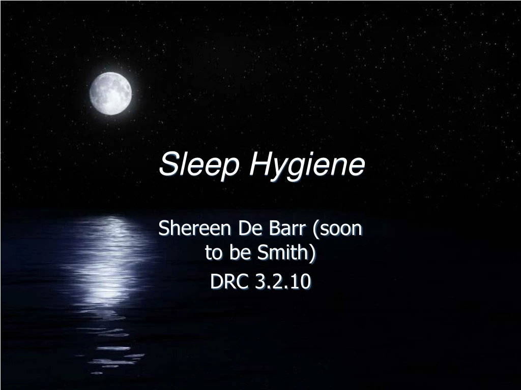 sleep hygiene