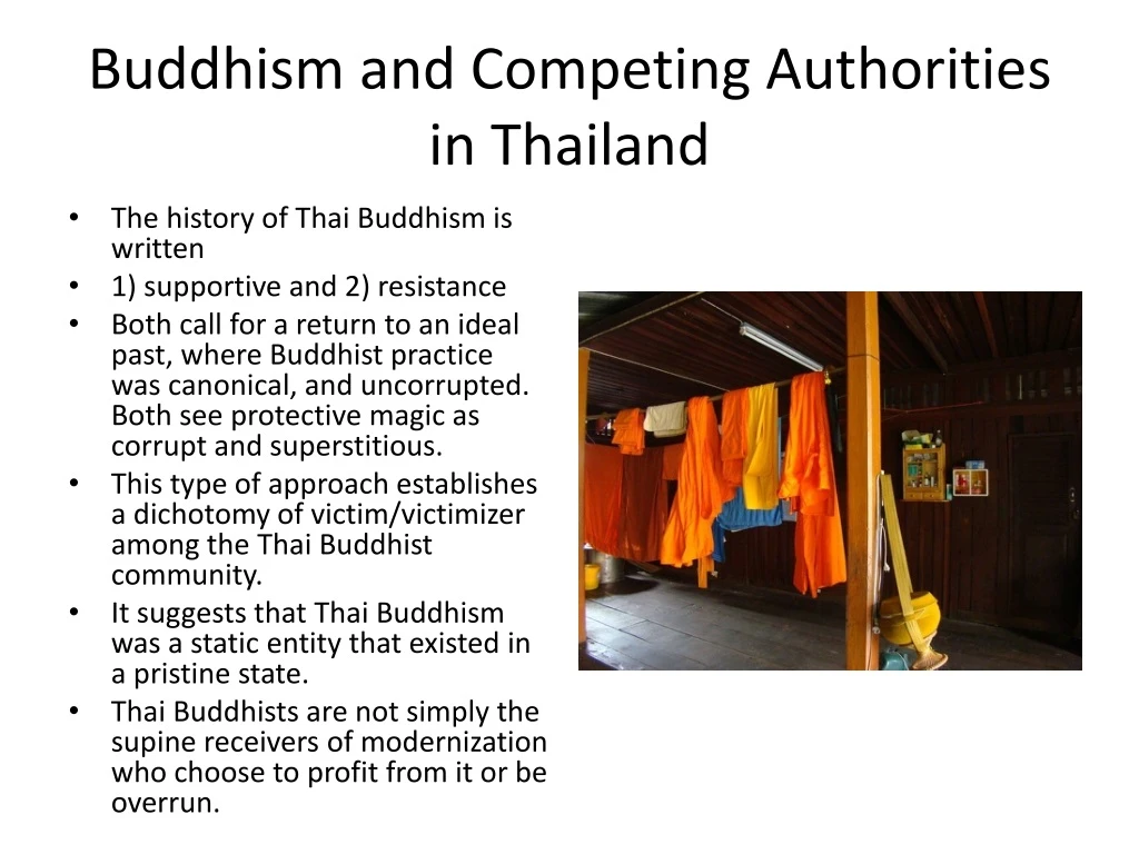 buddhism and competing authorities in thailand