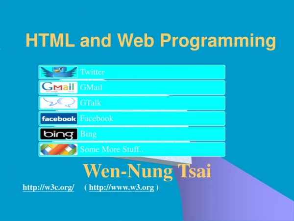 HTML and Web Programming