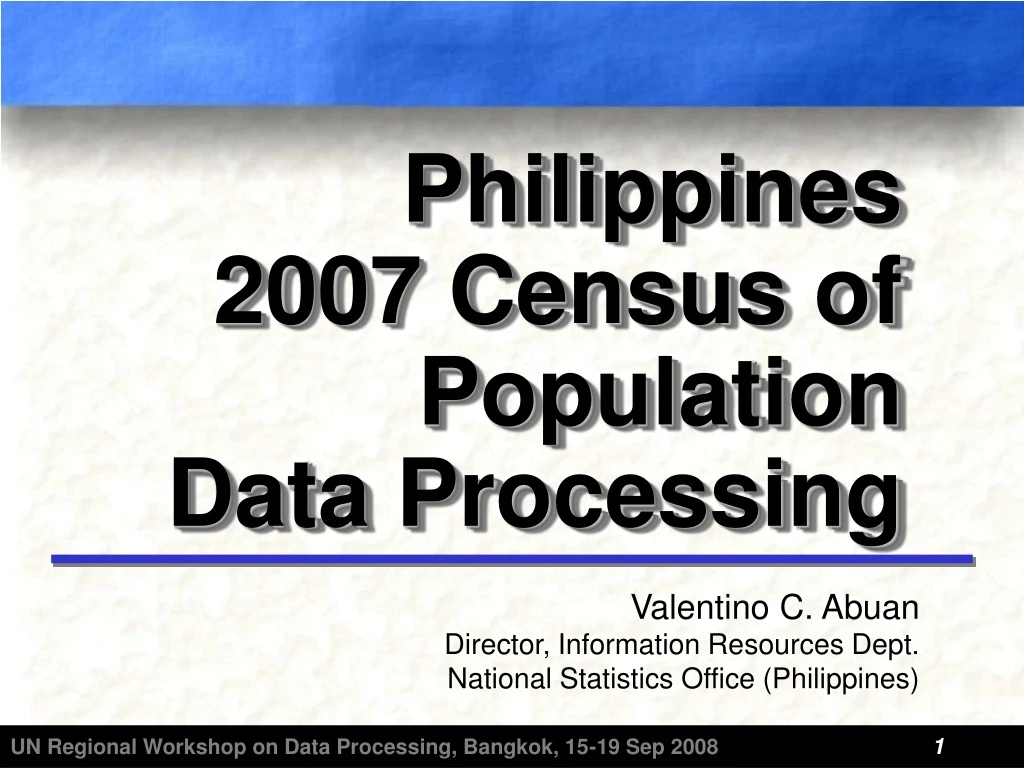 philippines 2007 census of population data