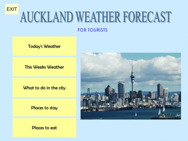 AUCKLAND WEATHER FORECAST