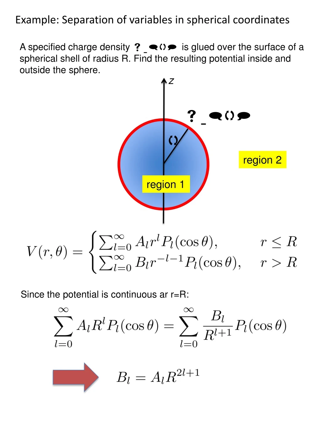 example separation of variables in spherical