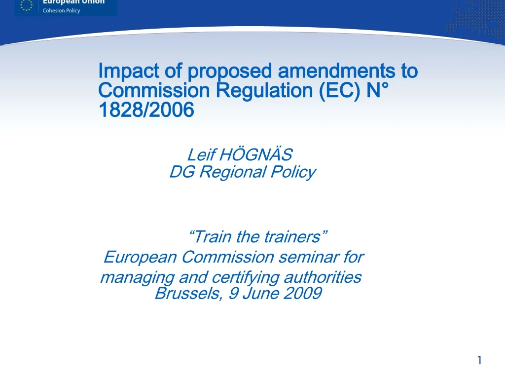 impact of proposed amendments to commission