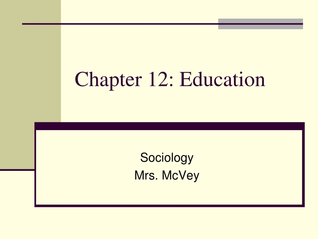 chapter 12 education