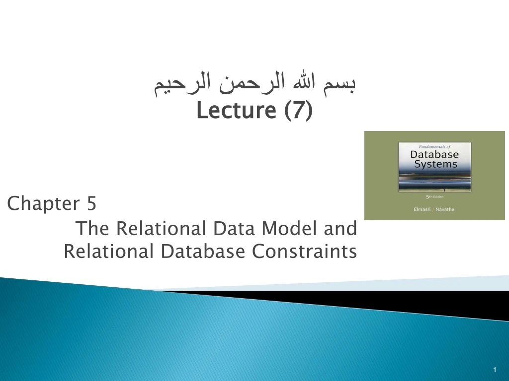 chapter 5 the relational data model and relational database constraints