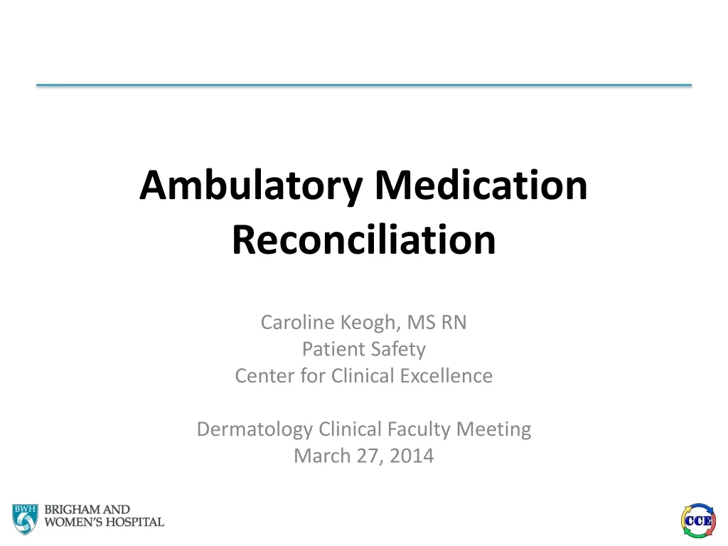 ambulatory medication reconciliation