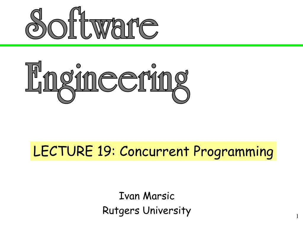 lecture 19 concurrent programming