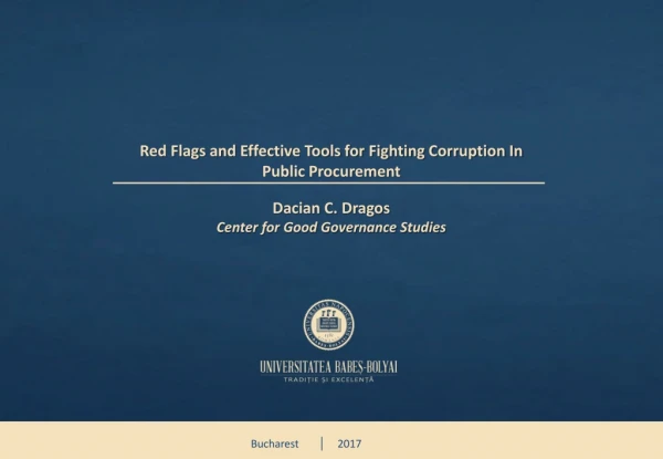 Red Flags and Effective Tools for Fighting Corruption In Public Procurement