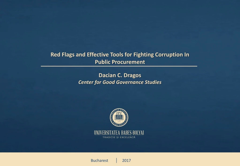 red flags and effective tools for fighting corruption in public procurement