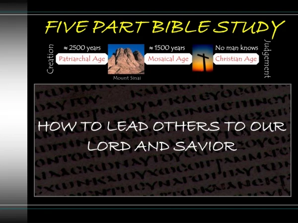FIVE PART BIBLE STUDY