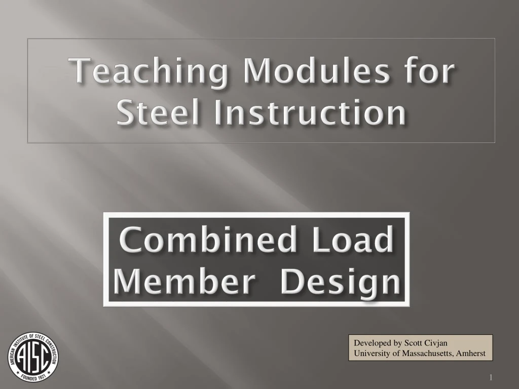 teaching modules for steel instruction