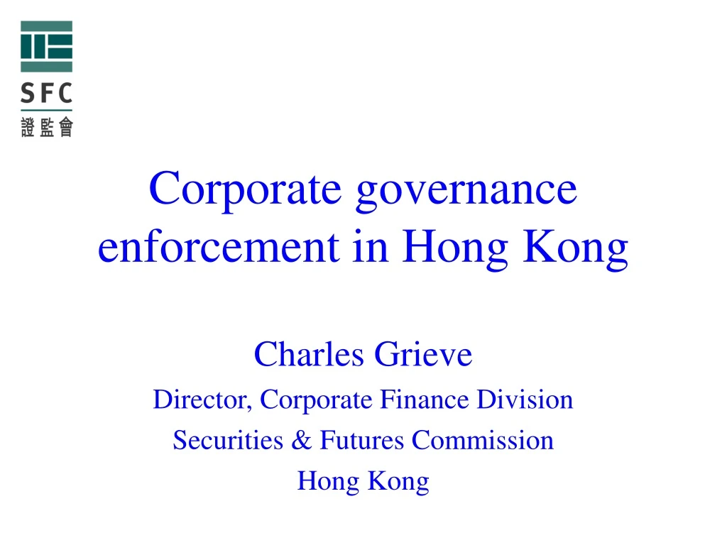corporate governance enforcement in hong kong