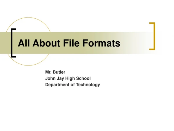 All About File Formats