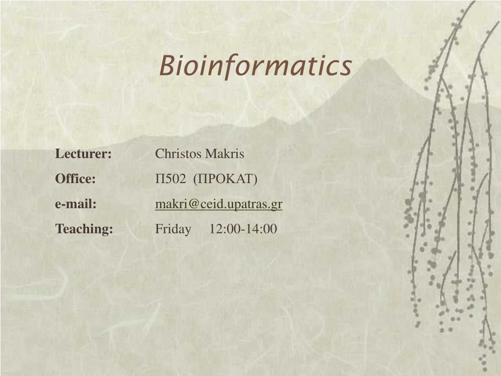 bioinformatics