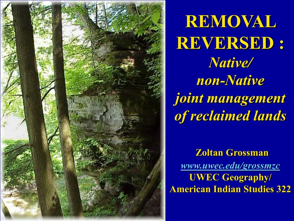 removal reversed native non native joint