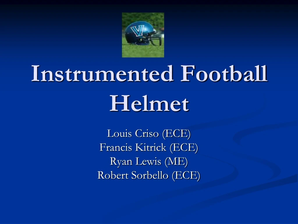 instrumented football helmet