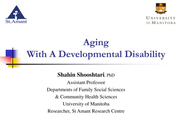 Aging  With A Developmental Disability