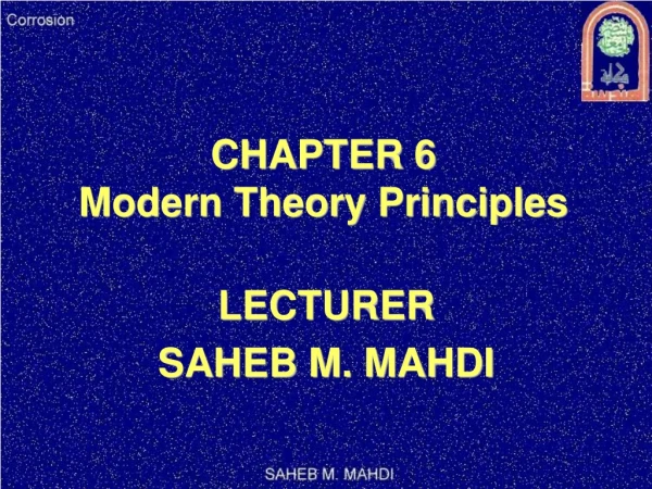 CHAPTER 6 Modern Theory Principles