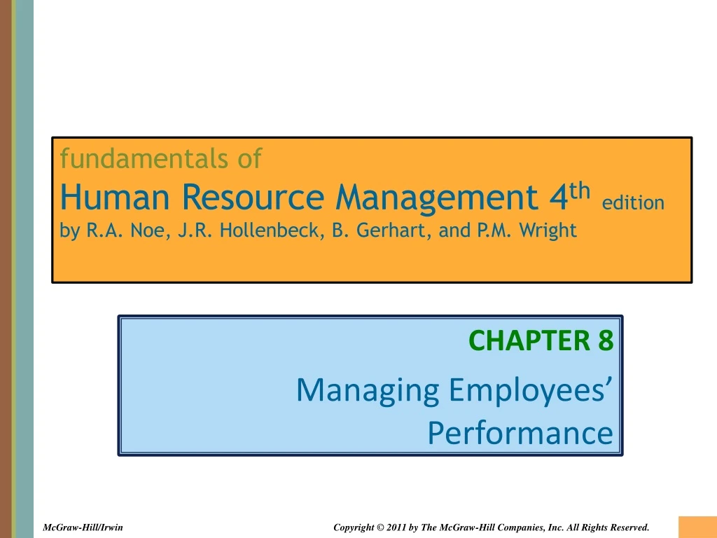 chapter 8 managing employees performance
