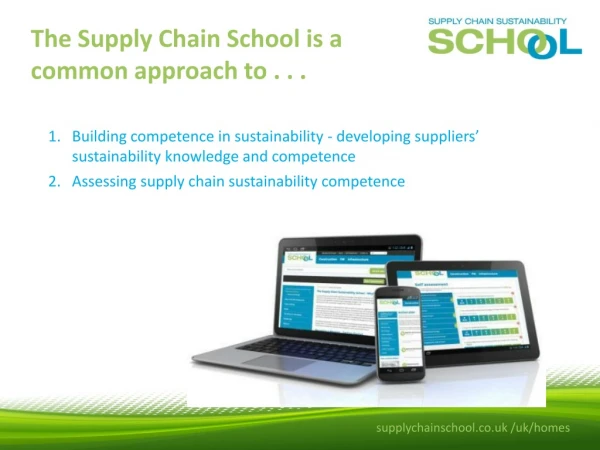 The Supply Chain School is a  common approach to . . .