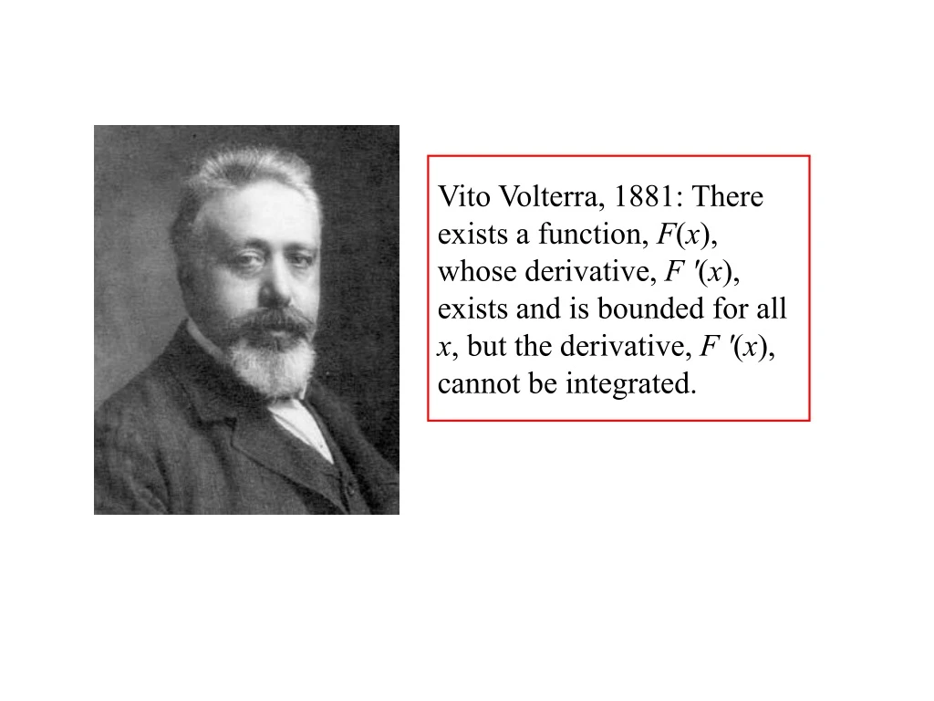 vito volterra 1881 there exists a function