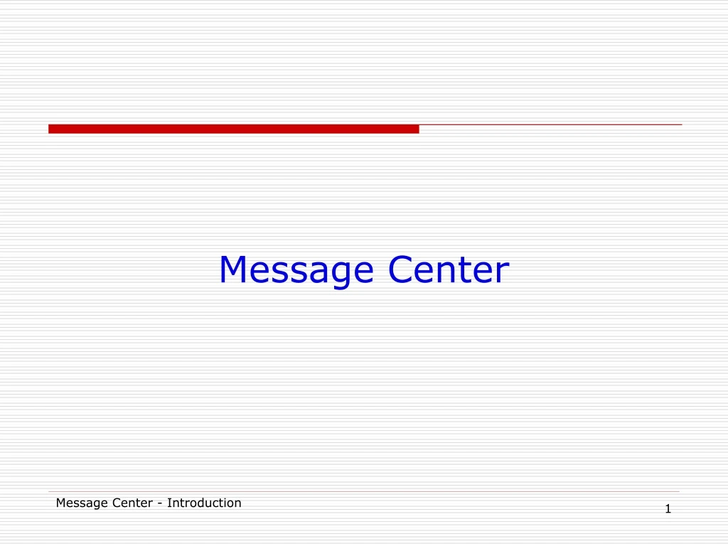 message center