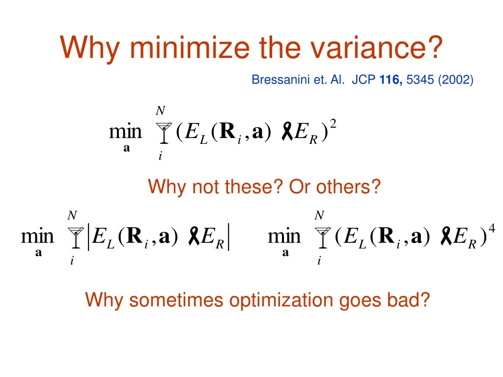 why minimize the variance