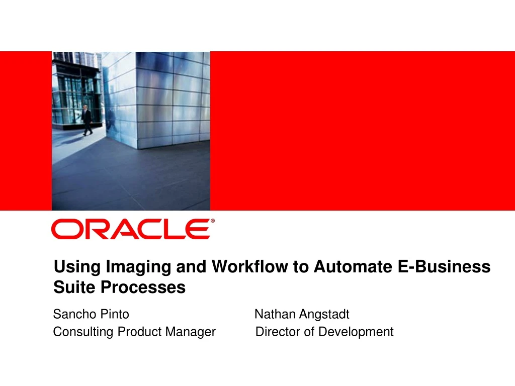 using imaging and workflow to automate e business suite processes