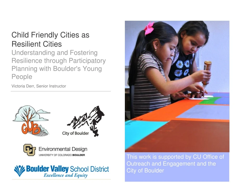 child friendly cities as resilient cities