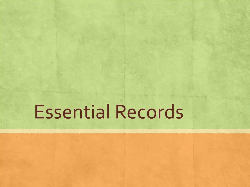essential records