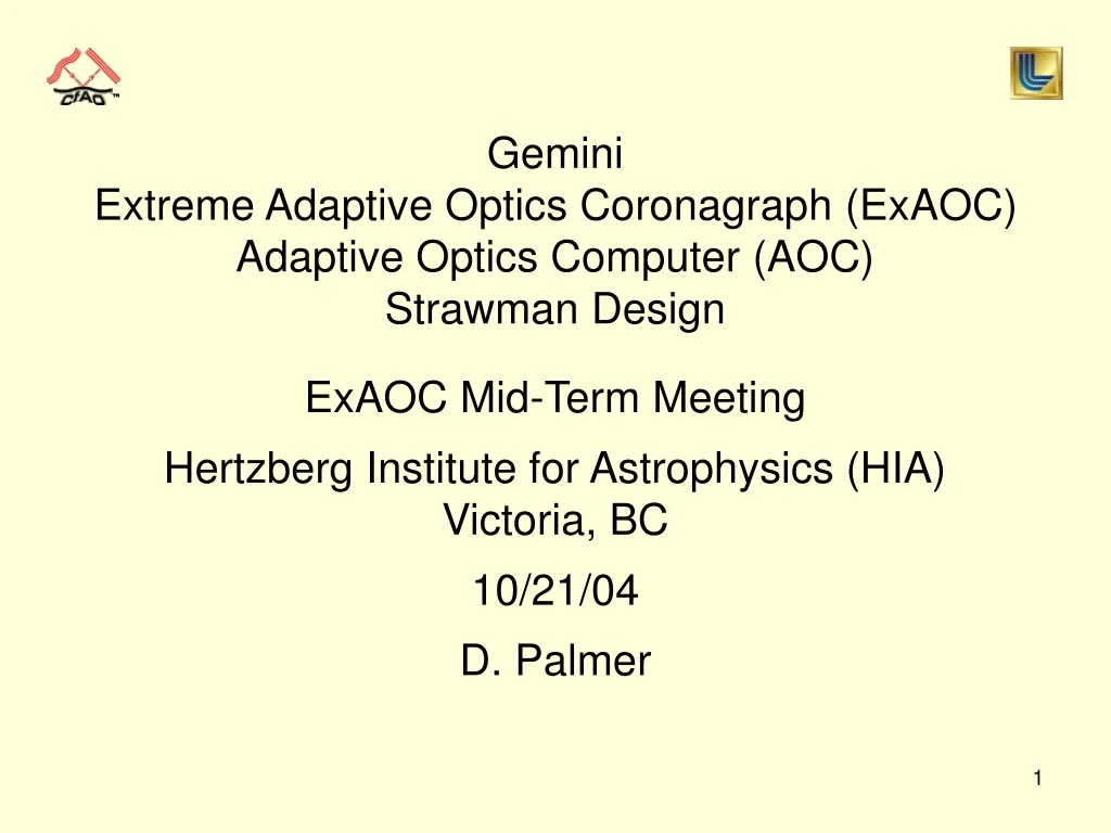 gemini extreme adaptive optics coronagraph exaoc