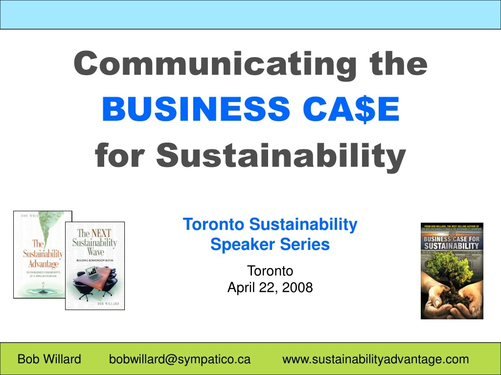communicating the business ca e for sustainability