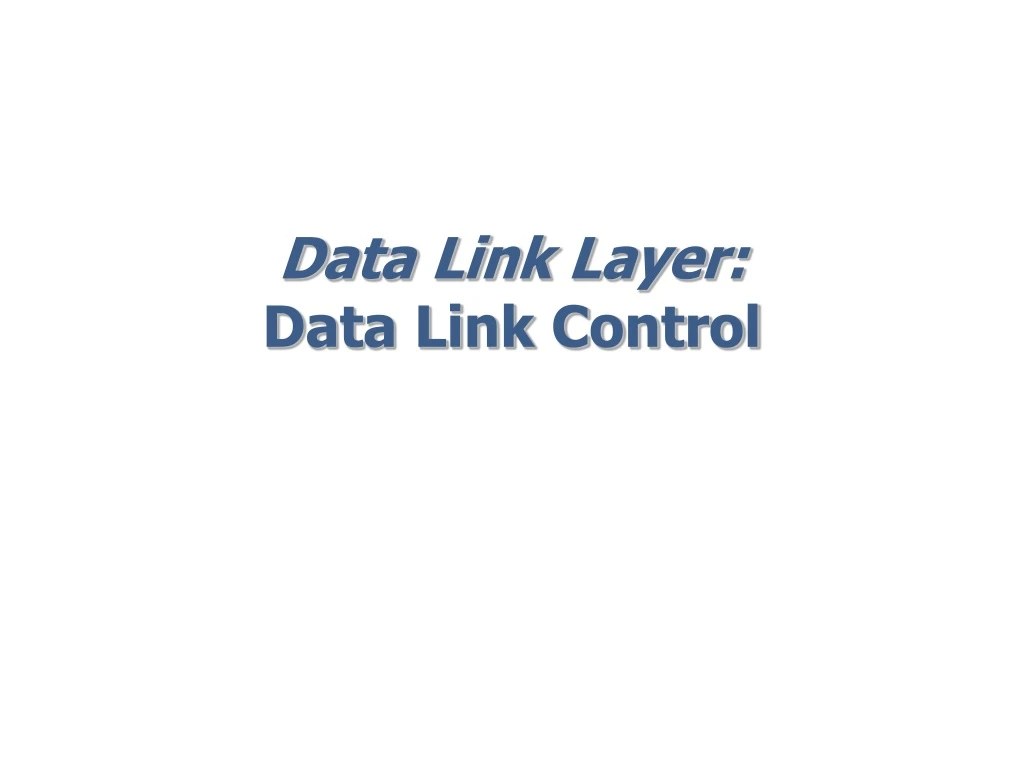 data link layer data link control