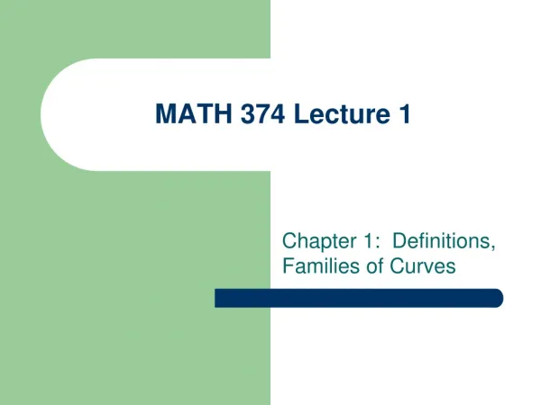 MATH 374 Lecture 1