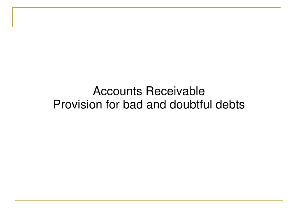 accounts receivable provision