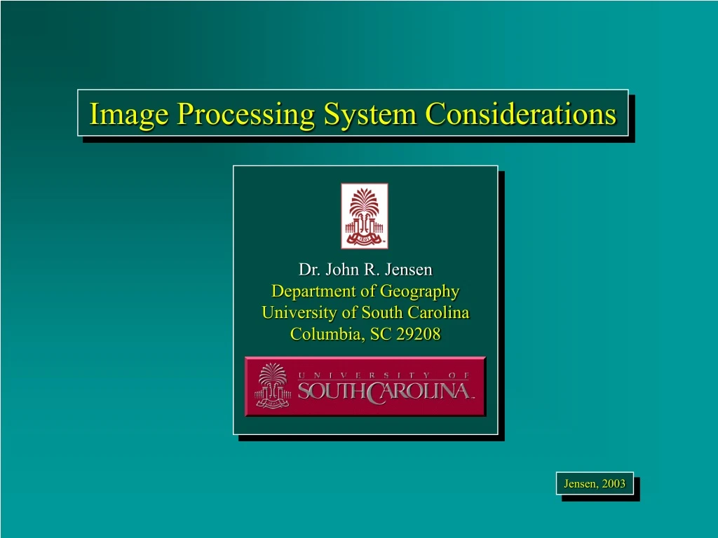 image processing system considerations