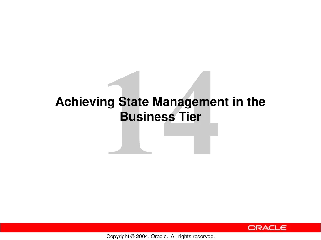 achieving state management in the business tier