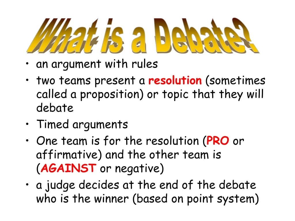 what is a debate