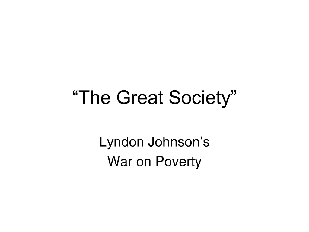 the great society