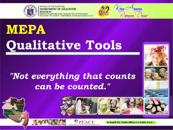 MEPA  Qualitative Tools