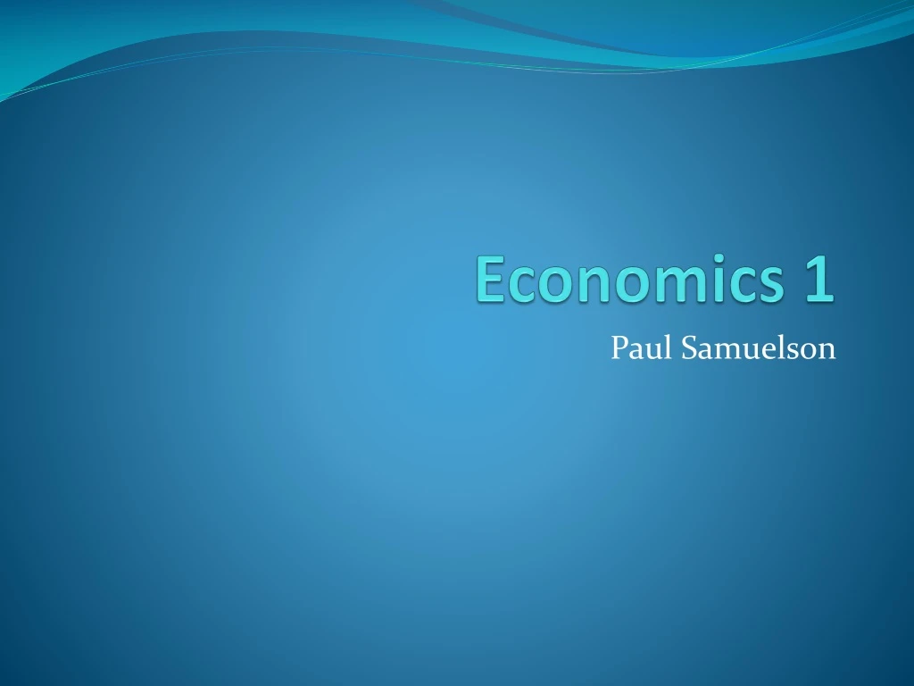 economics 1