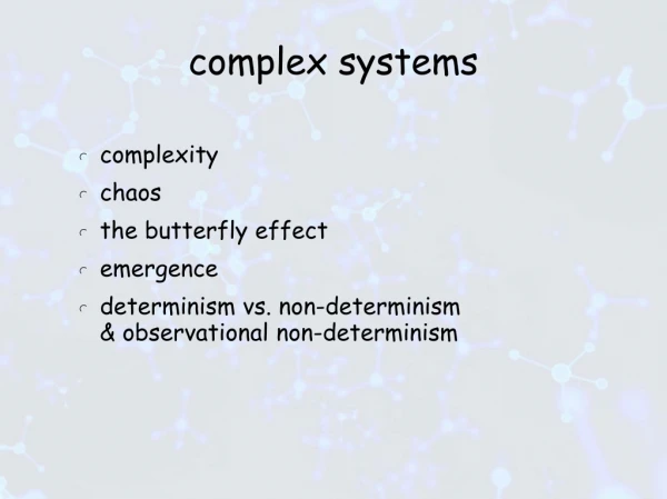 complex systems