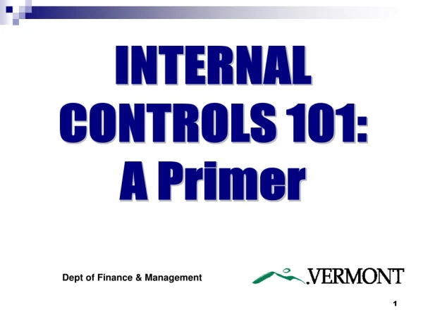 INTERNAL CONTROLS 101: A Primer