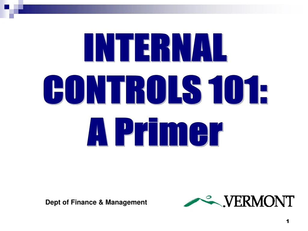 internal controls 101 a primer