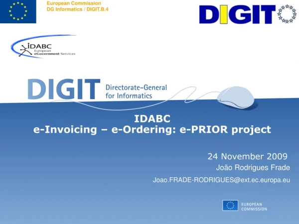 IDABC e-Invoicing – e-Ordering: e-PRIOR project