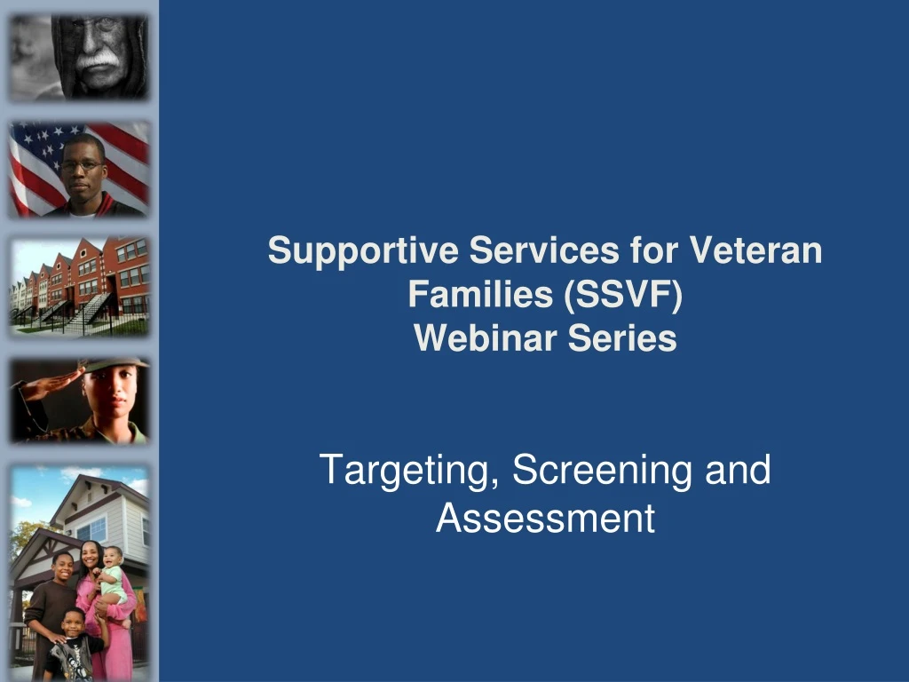 supportive services for veteran families ssvf webinar series