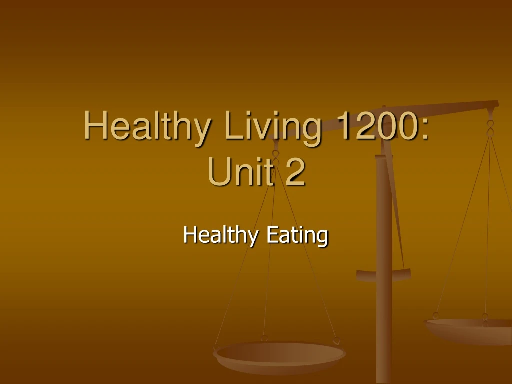 healthy living 1200 unit 2