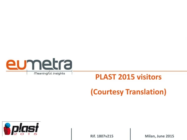 PLAST 2015 visitors (Courtesy Translation)