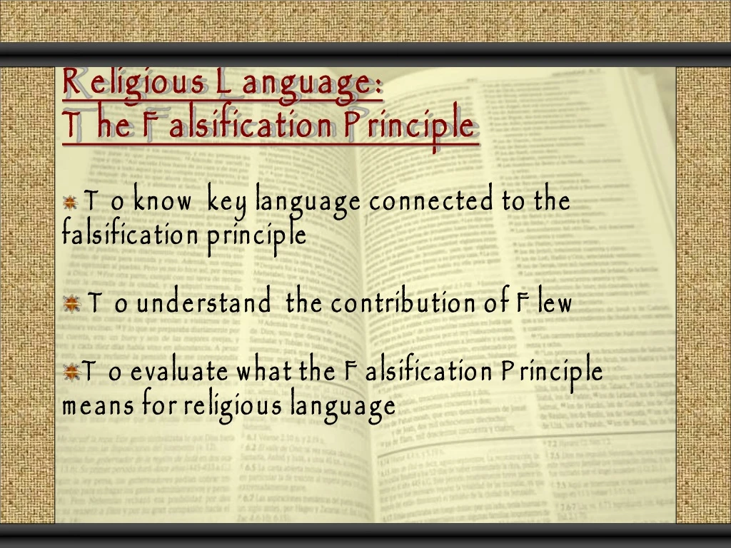 religious language the falsification principle